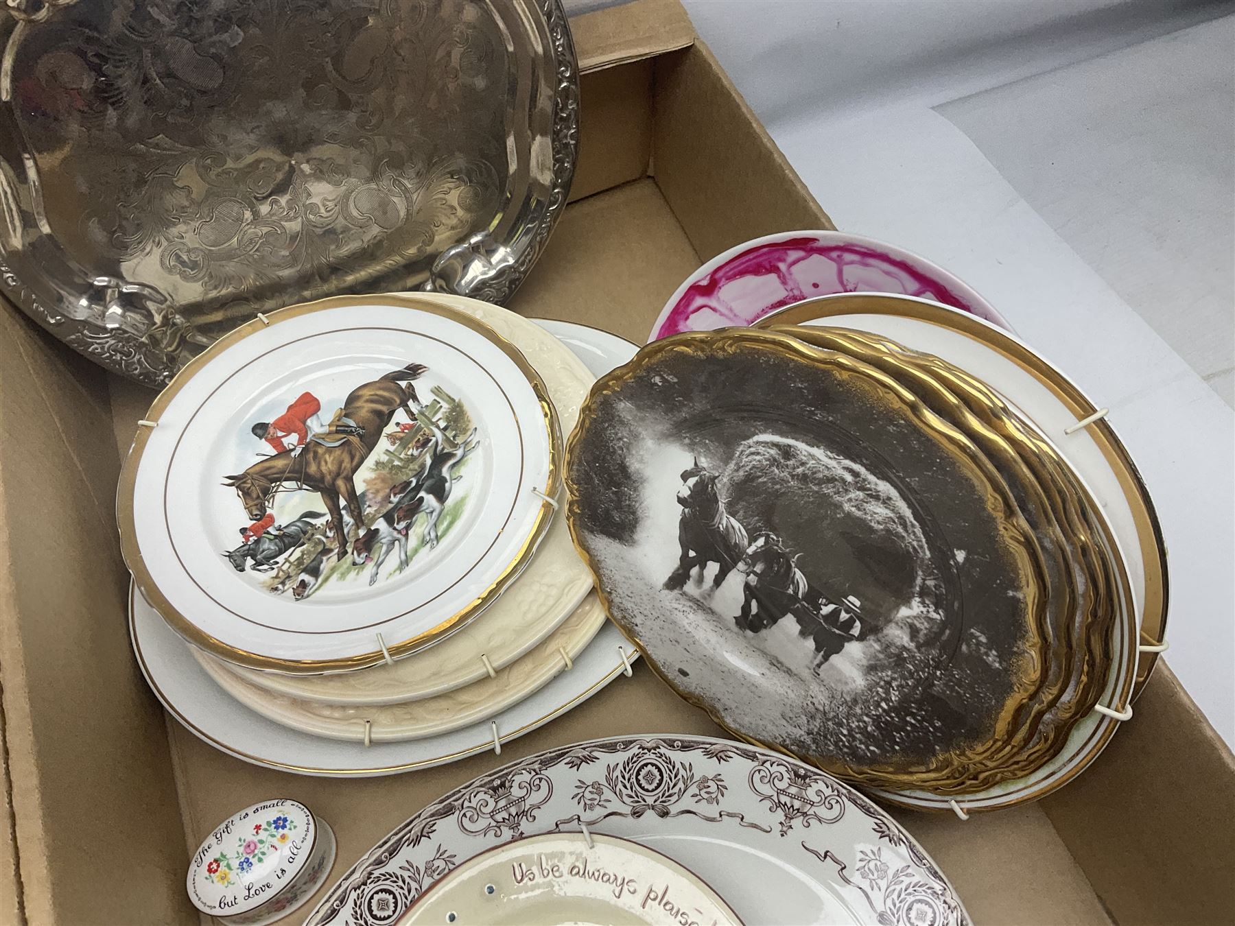 Collection of toby jugs, together with collectors plates, including a