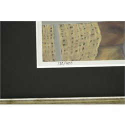 Tiffany Erwin Cant (American 1954-): 'Marketplace' and 'Men in the Boat', pair of limited edition colour lithographs signed and numbered 120/400 and 105/400, 51cm x 64cm (2)