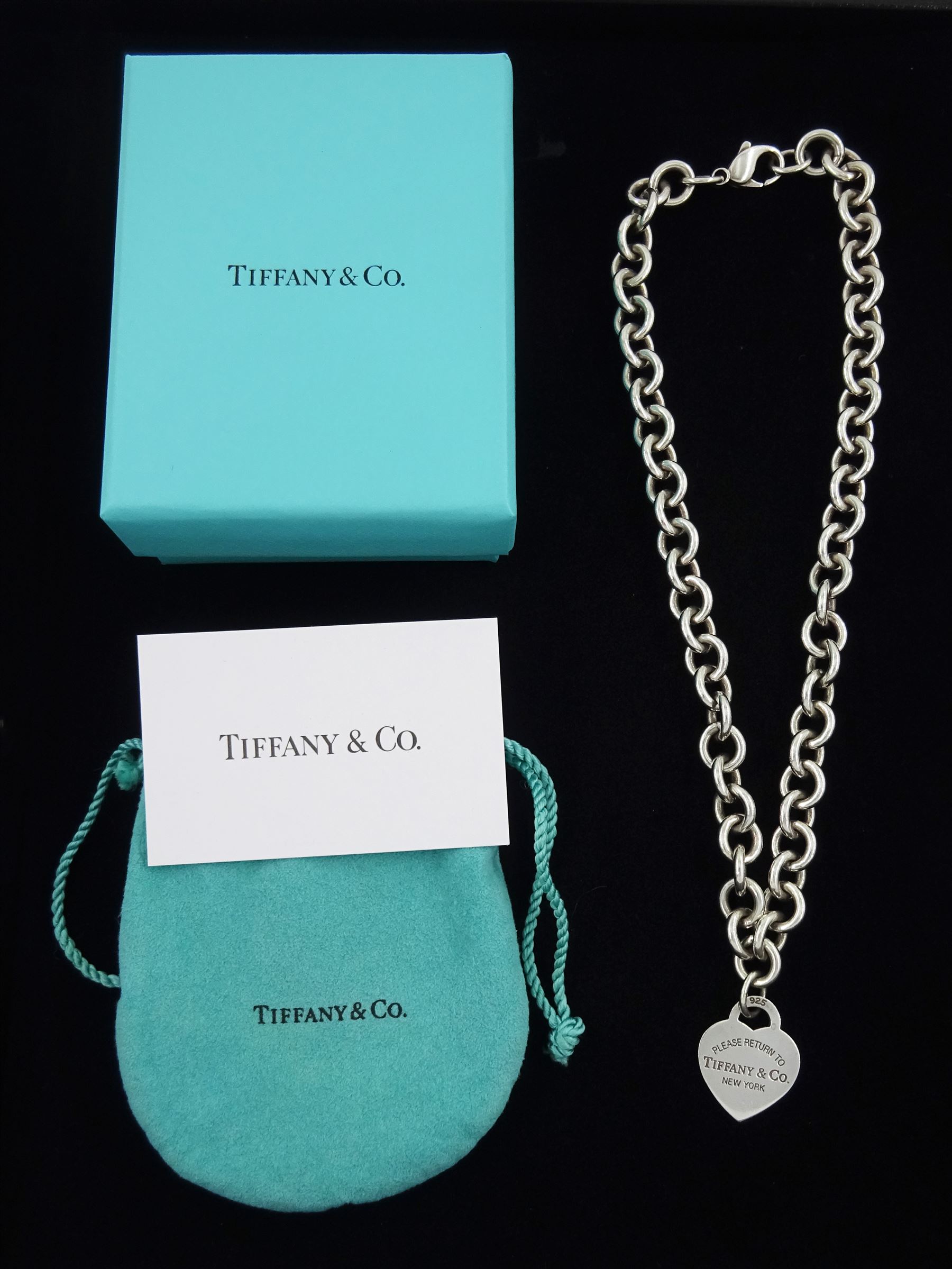 Tiffany & Co silver 'Return to Tiffany' heart tag pendant necklace, London 2007, boxed