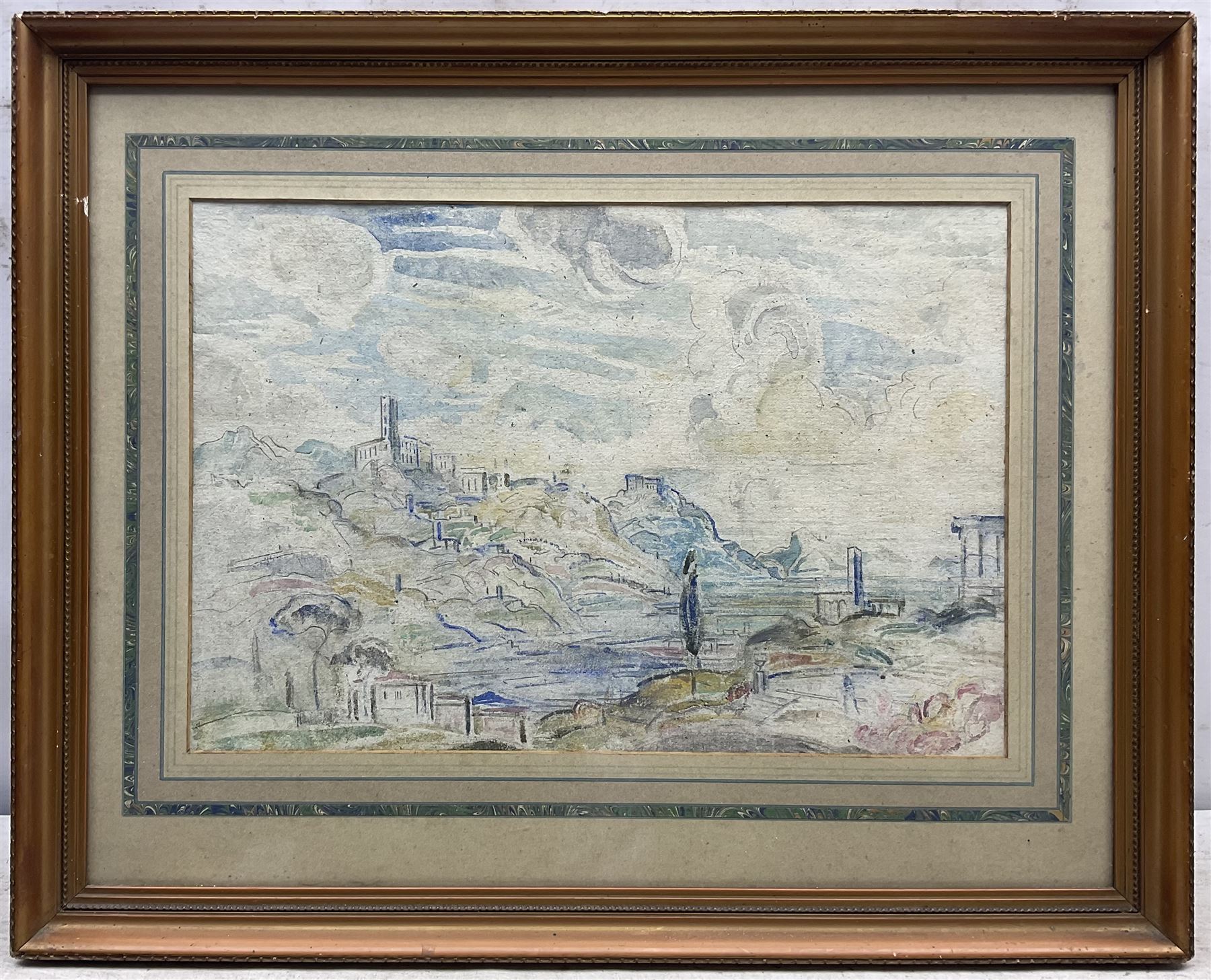 Joseph Alfred Terry (Staithes Group 1872-1939): Italianate Landscape, watercolour and pencil unsigned 26cm x 38cm