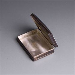 Modern silver box, with enamel plaque to hinged lid depicting a ship at full sail, stamped 925