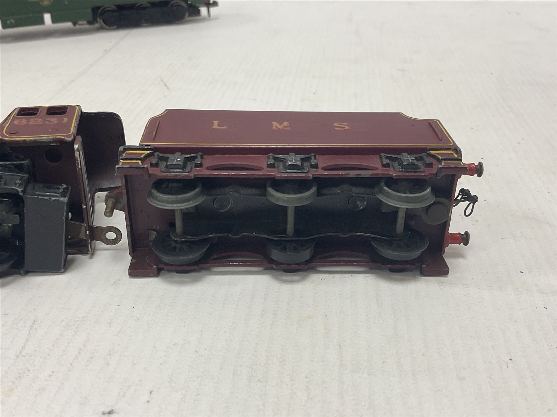 Hornby Dublo - five locomotives comprising Duchess Class ‘Princess of Montrose’ 4-6-2 no.46232 in BR green; Duchess Class ‘Duchess of Atholl’ 4-6-2 no.6231 in LMS crimson; Standard Class 4MT Stannier Tanks 2-6-4 nos.80054 and 80033 in BR black; Diesel Co-Co locomotive in BR green (no number); all loose (6) 
