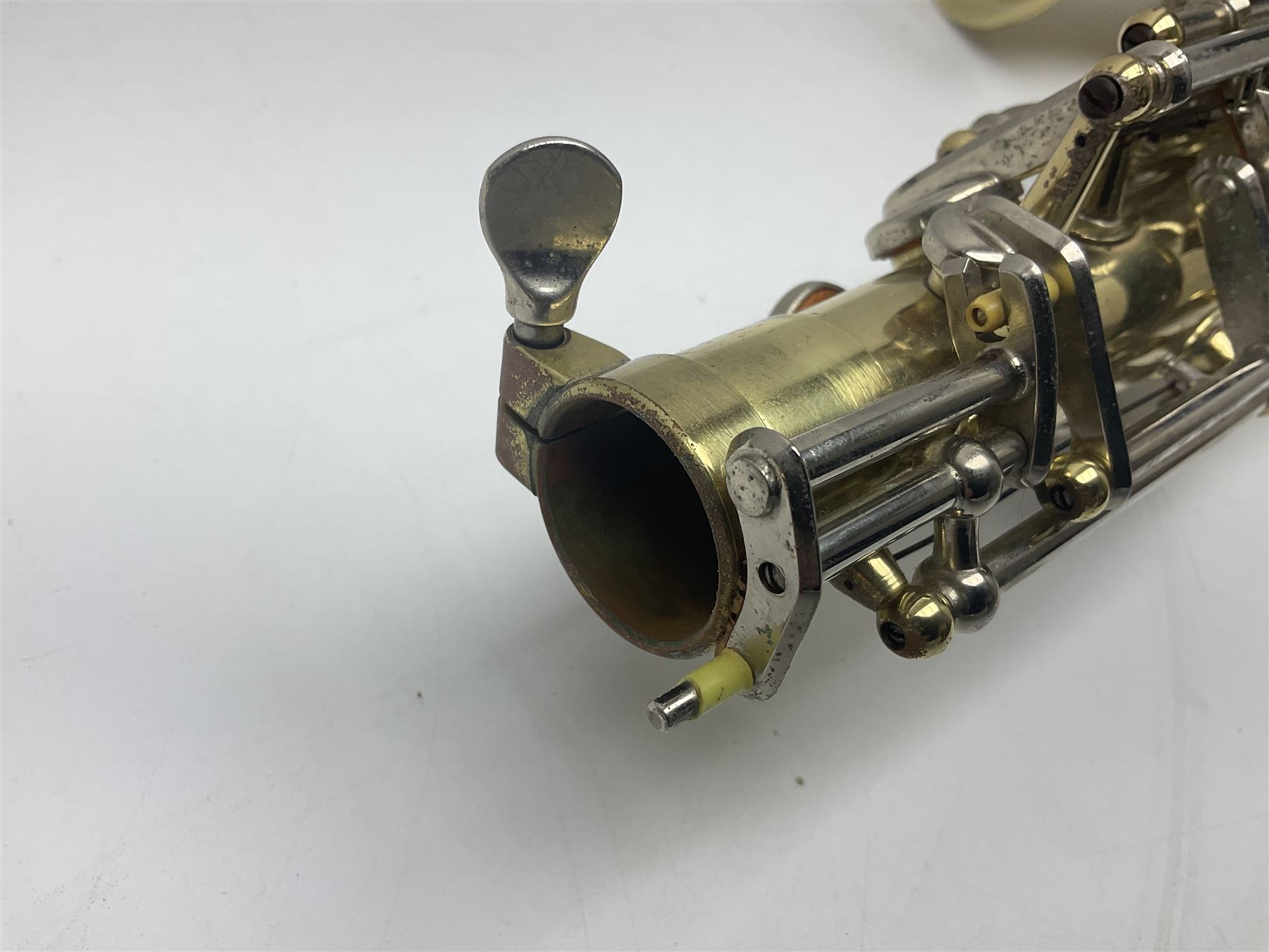 Czechoslovakian Boosey & Hawkes Powertone alto saxophone, serial no.125362; in fitted carrying case with crook