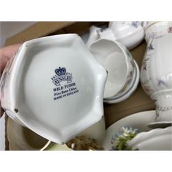 Royal Worcester miniature loving cup, Royal Doulton Wendy figure HN 2109, Lladro dish, two Giuseppe Armani figures, Staffordshire style figural vase, Crown Devon Fieldings blush ivory ewers and twin handled vases, Villeroy & Boch, Royal Doulton, Carlton Ware, Masons ironstone, other ceramics, teawares etc in four boxes