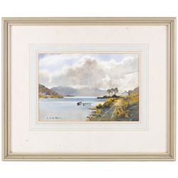 Ebenezer John Woods (Jack) Prior (British 1914-1988): 'The Estuary Near Arnside' and 'Flowerdale Bay -Gairloch Wester Ross', two watercolours signed, titled verso 18.5cm x 27.5cm; together with a signed print (3)