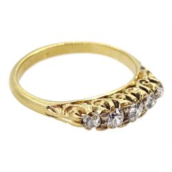 Early 20th century 18ct gold five stone old cut diamond ring