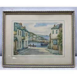 Thomas Herbert Victor (British 1894-1980): 'Mousehole', set of three watercolours signed and individually titled 18cm x 26cm (3)