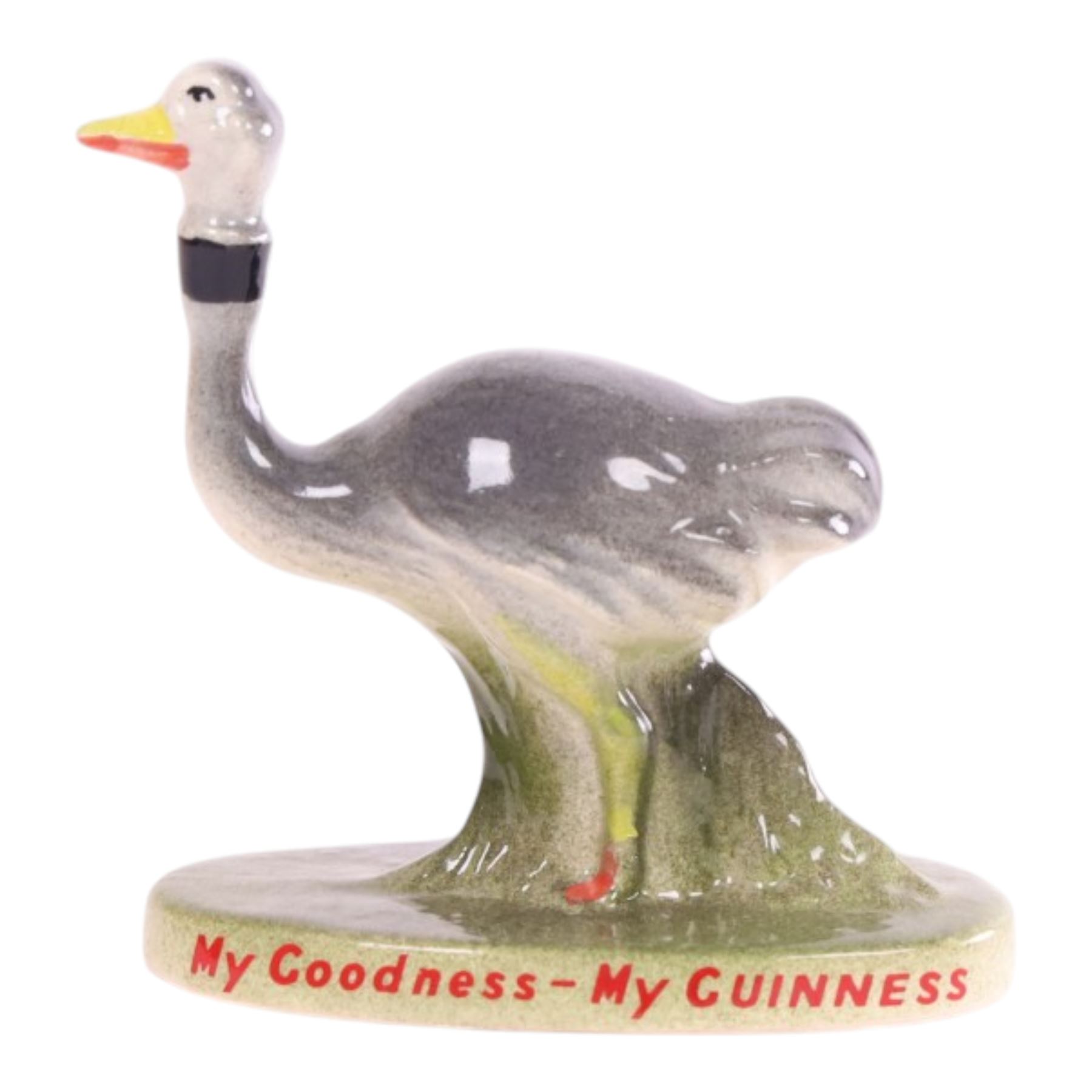 Guinness advertising by Carlton Ware, comprising Guinness for Strength man pulling a cart, My Goodness - My Guinness Ostridge  and Guinness for Strength Kangaroo 