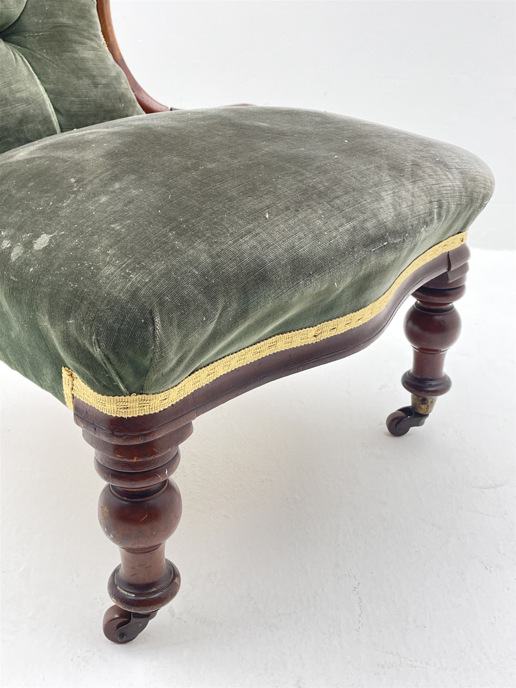 Victorian mahogany framed nursing chair