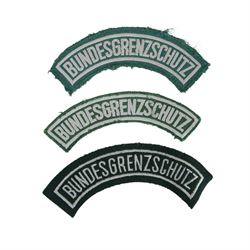 West German Bundeswehr military badges for army, navy and airforce, together with army lanyard
