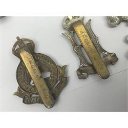 Twenty-two Hussars metal cap badges including South Notts, 18th, 13th, 10th Royal, 23rd, 19th Alexandra PWO, Lancashire, 14th kings, QO Worcestershire, Loyal Suffolk, 1th/19th, 3rd Kings Own etc