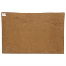 John Gilbey Bowles (British 1929-2011): 'The Passing of Parade Street' - Post WWII Bombing Scene, oil on board signed, inscribed and dated 1941 verso 41cm x 61cm
Notes: Bowes painted this picture at only 12 years of age