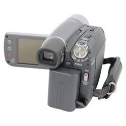 Olympus MJU Zoom 115 all weather compact camera serial no. 5555309, in soft shell case with instructions, together with an Olympus MJU 740 all weather digital camera serial no. C53508094, boxed with instructions and a Sony Handycam DCR HC24 serial no. 1251456, in soft case with instructions 