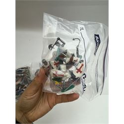 Two Britain's Ancient Siege Machines, comprising Balista and Catapult and a collection of plastic knights and soldiers, including Britains examples etc