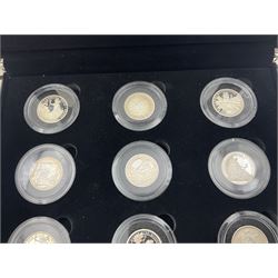 The Royal Mint United Kingdom 2012 'Britannia 25th Anniversary 1987-2012 The Silver Portrait Collection First Strikes' comprising nine half ounce fine silver Britannia coins, cased with certificate