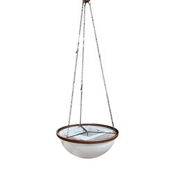 Apollo Lighting - 'Senator' drop pendant hemi-sphere light fitting - new and unassembled, (no pendant fittings)