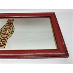 Wills' Gold Flake advertising mirror in painted red frame, H41 cm