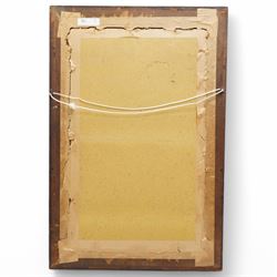 Victorian sampler by Margaret Harbert aged 9, dated 1848, worked with Lords Prayer verse within flowering vine border, framed, overall 67cm x 44.5cm 