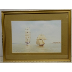  Roger Davies (British 1945-): 'Humber Shipping 1901', watercolour signed, titled verso 27cm x 42cm  