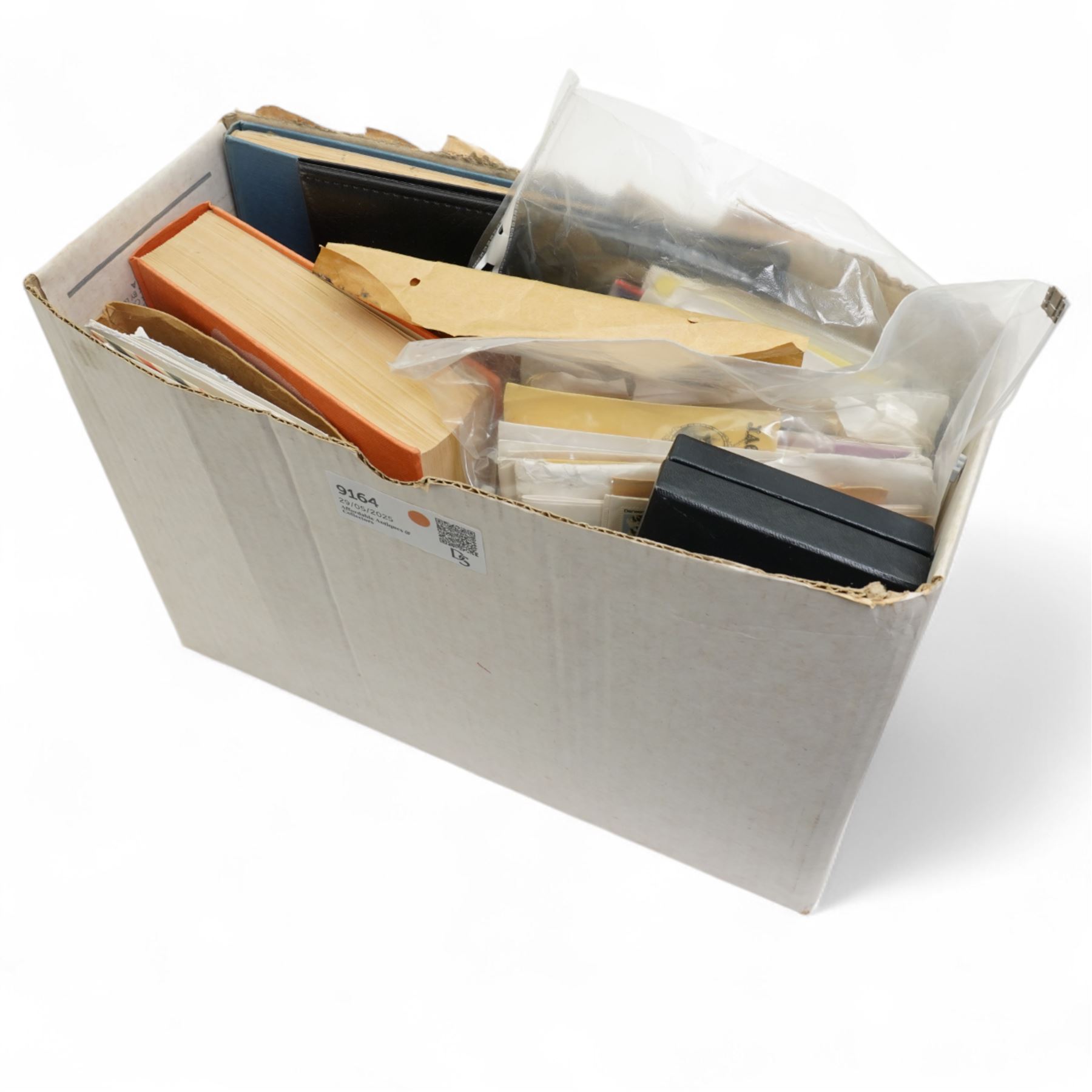 Grants of Dalvey pocket watch, and large collection of stamps to include, Worlds Most Famous Stamps Penny Black and Two Penny Blue, Royal Mail stamp album, Stanley Gibbons Stamp Catalogue, and other loose stamps etc