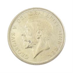 King George V 1927 proof coin set, comprising threepence, sixpence, one shilling, florin, halfcrown and 'wreath' crown, cased