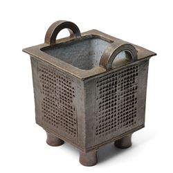 David Lloyd Jones (1928-1994): Salt-glazed Planter, of cubist design, impressed marks to o...