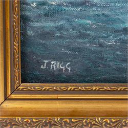 Jack Rigg (British 1927-2023): 'The Cuidad de Inca leaving Whitby 1982', oil on canvas signed, titled verso 45cm x 65cm
Provenance: purchased David Duggleby Ltd 2nd December 2016 Lot 120