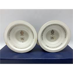 Pair of Minton Royal Wedding heraldic beasts for Mulberry Hall, 105/250 limited edition with box, H16cm