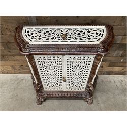 Early 20th century French ornate painted cast iron stove
