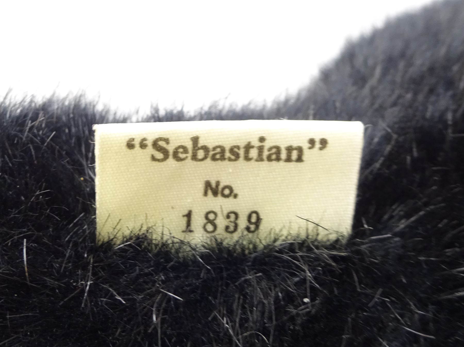 Steiff Replica 1903 Classic teddy bear, the golden mohair body with press squeaker and card tag No.000201 H21