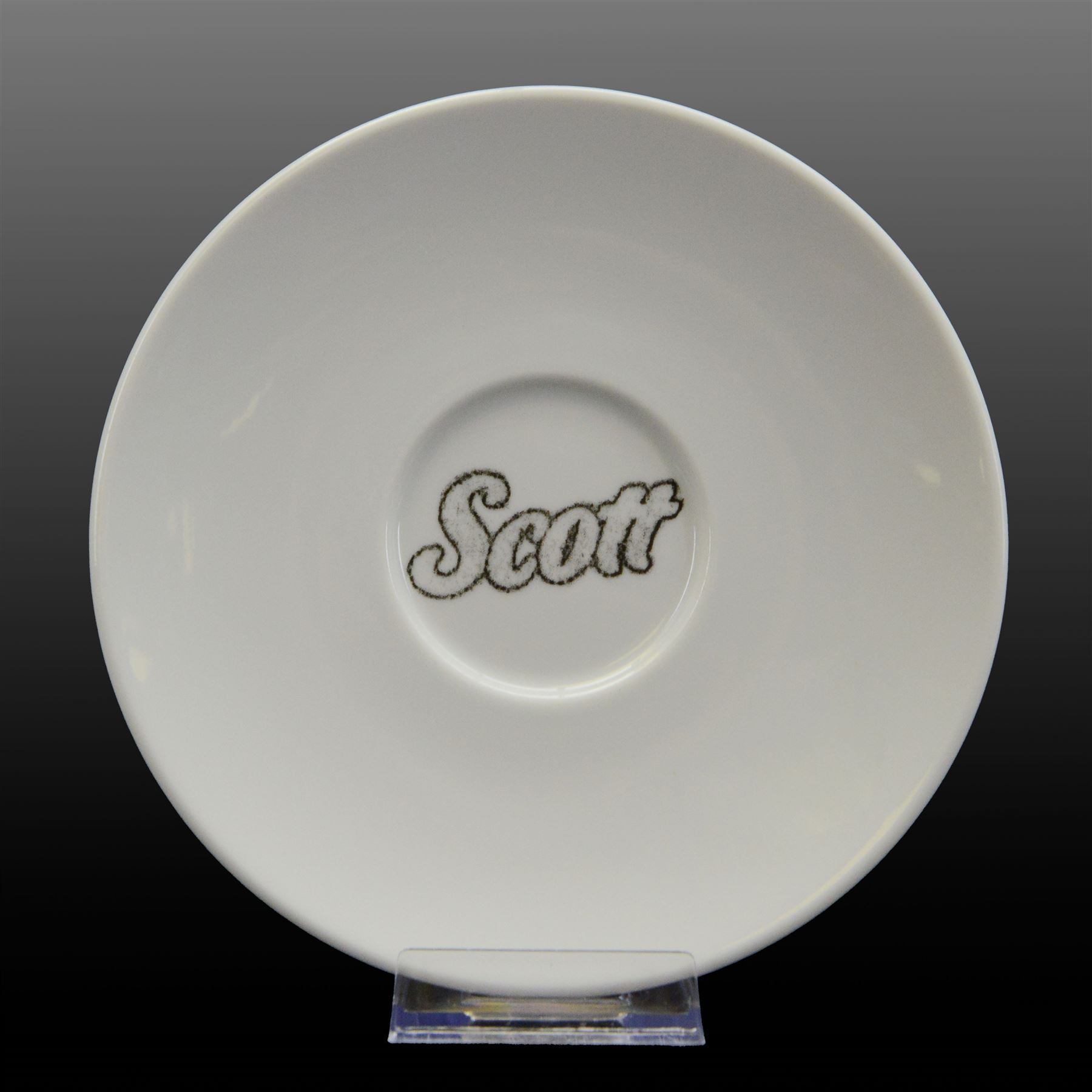 Alice Aldis (British 2002-); 'Toilet Paper Ornamentation - Collection One', hand-bound catalogue; together with three transfer-printed plates, largest D20cm 