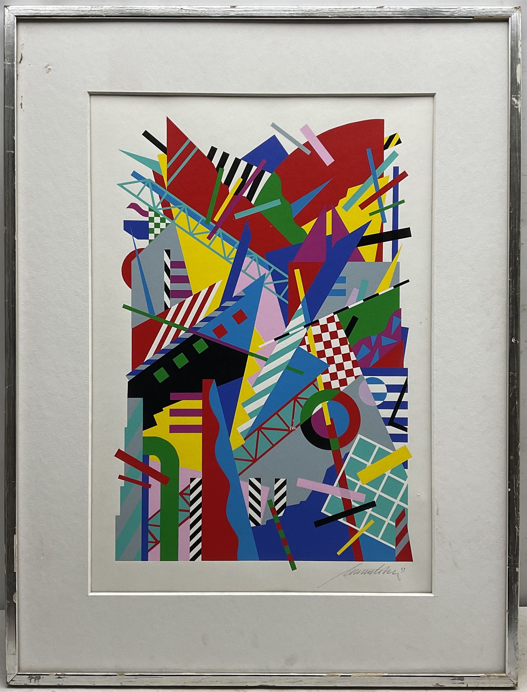 Ernst Lohse (Danish 1944-1994): Abstract, screenprint signed and dated '89 in pencil 61cm x 42cm