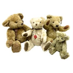 Four modern limited edition teddy bears - two by Russ Berrie, 'Hanley' H56cm and 'Barrymore'; Hermann with growler mechanism; and Northumberland Bearcraft 'Seaton' No.24/50 (4)