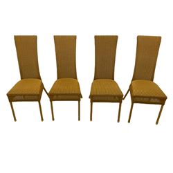 Lloyd Loom - set eight high back dining chairs in gold finish 