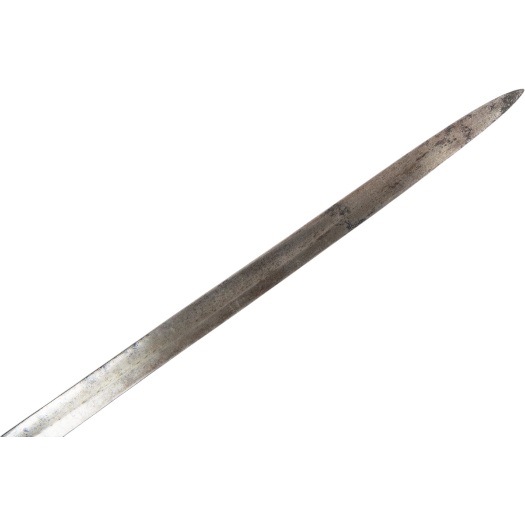 19th century English naval officers dirk, with 44cm straight fullered blade, bone handle with curved quillon, overall L57cm