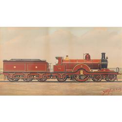 After Edwin Thomas Rudd (British 1861-1940): An East Coast Flier, Great Western Railway no. 3047 'Lord of the Isles', Midland Railway no. 116 and Caledonian Railway no. 769, four coloured prints max 21.5cm x 37.5cm (4)
