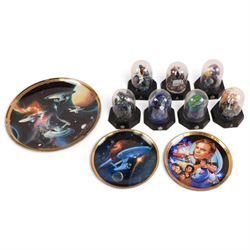 Franklin Mint limited edition Star Trek collectables, comprising seven miniature dioramas ...