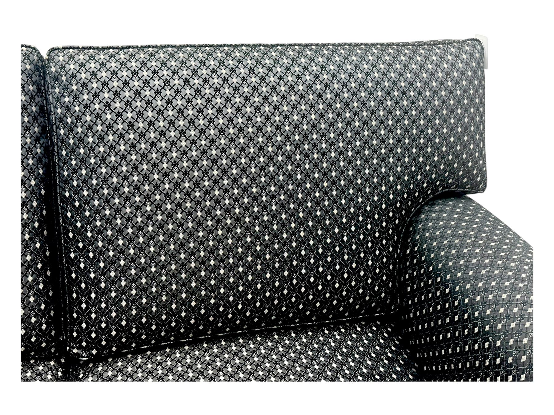 Multi-York - two-seat sofa upholstered in charcoal and silver fabric