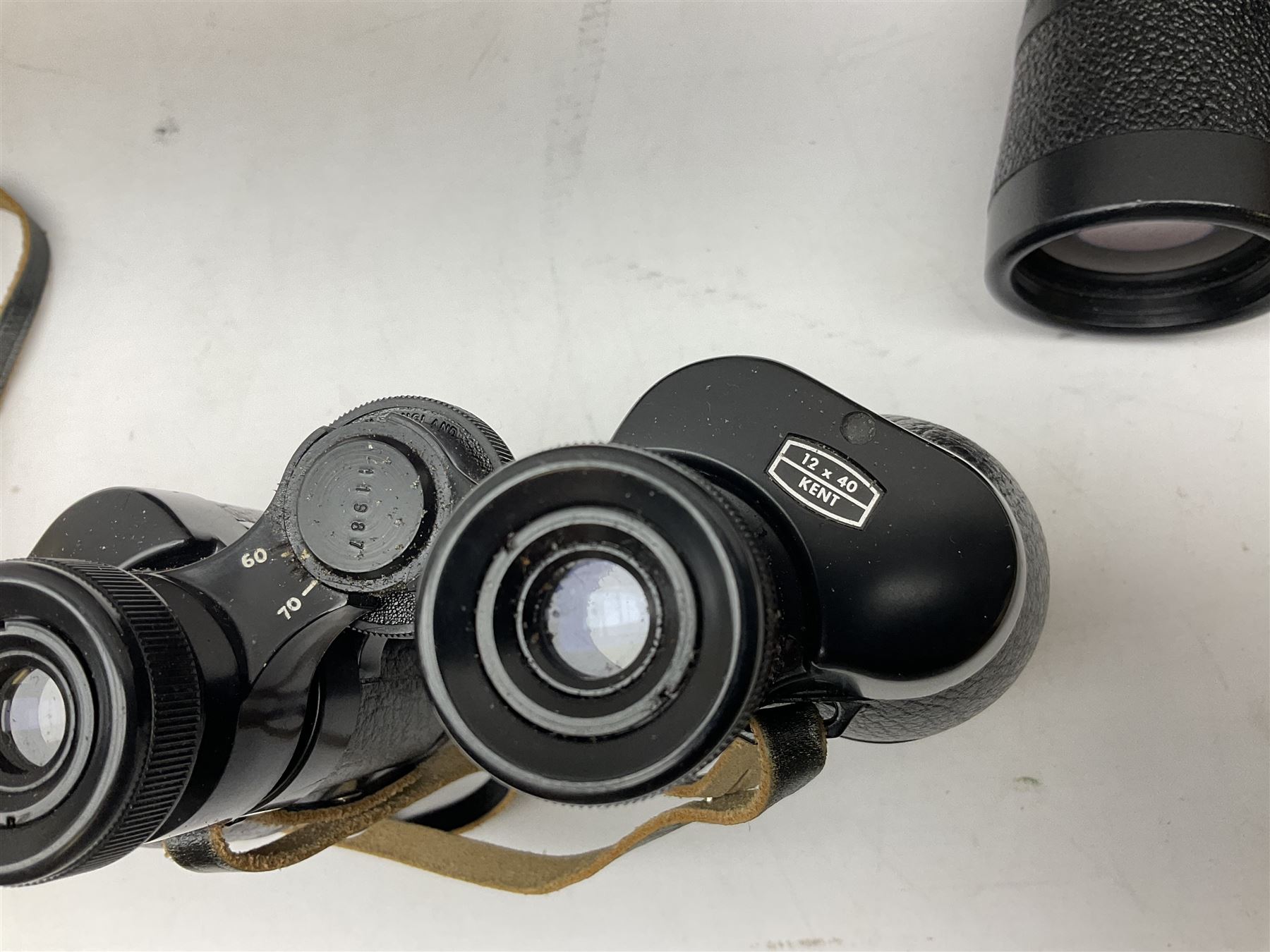 Carl Zeiss Jena Jenautic 7 x 50 binoculars, serial no. 4832985, together with a further Ross London 12 x 40 pair, both with cases