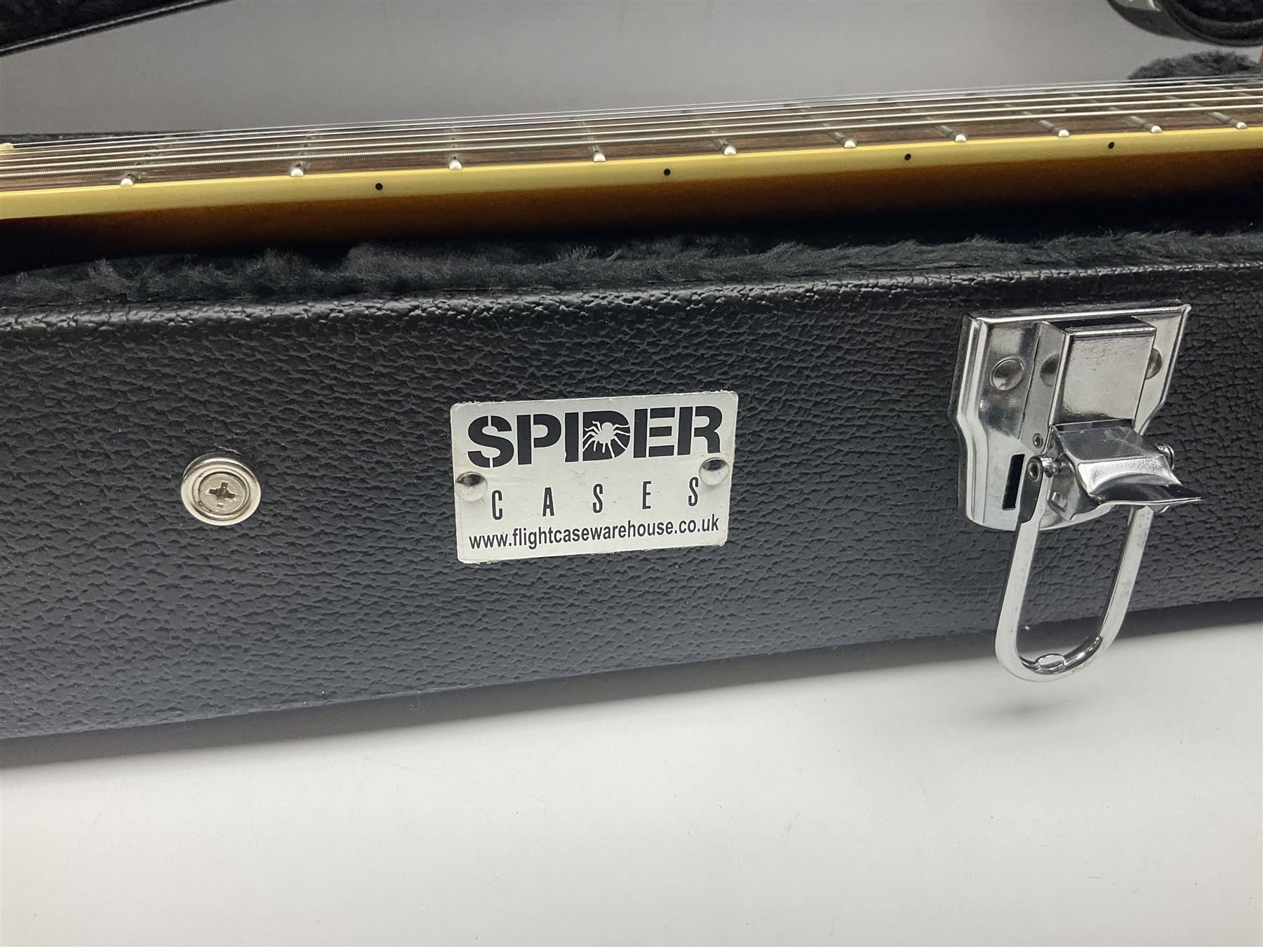 DeArmond Guild Star Fire Custom semi-acoustic guitar c2009 with tobacco sunburst finish and USA DeArmond gold foil pick-ups; serial no.KC9091266; L104cm; in Spider carrying case