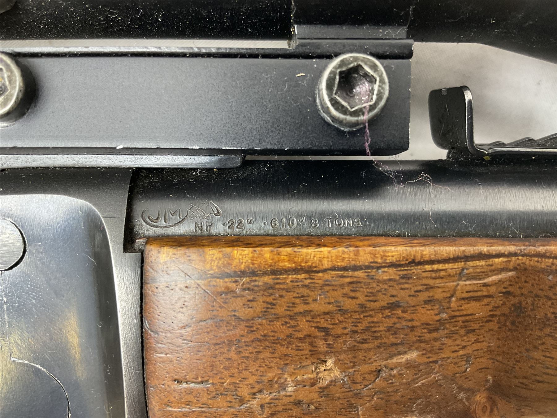 Marlin Model 39A Mountie .22 rim-fire rifle with 51.5cm barrel and under lever action with Bisley 3-9 x 40 variable scope L93cm overall SECTION 1 FIRE-ARMS CERTIFICATE REQUIRED