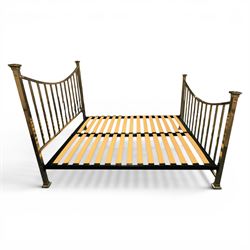 And So To Bed - 'Sage' 6ft super king bed in nickel chrome with slatted base 