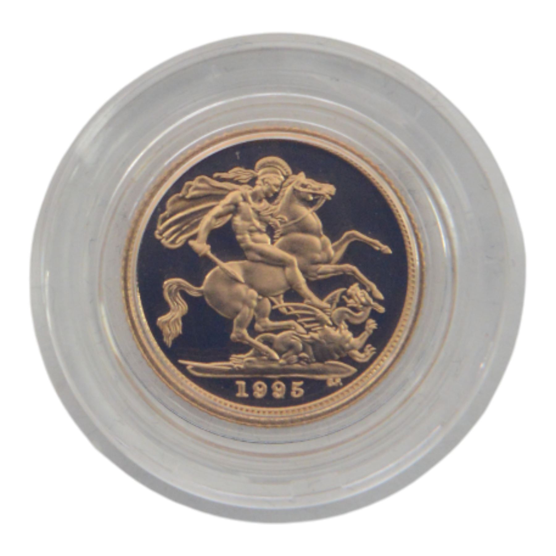 Queen Elizabeth II 1995 gold proof half sovereign, cased with certificate