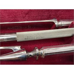 Silver plated Harrison Fisher & Co canteen of cutlery, stamped HF & Co, with similar cutlery