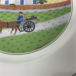 Villeroy and Boch Naif pattern tea service, comprising teapot, jug, covered sucrier, two mugs, two breakfast bowls and four side plates (11)