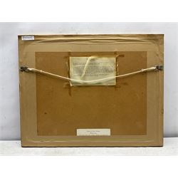 Edward Duncan RWS (British 1803-1882): Donkeys Sheltering from the Storm with Ships Floundering Beyond, watercolour signed and dated 1877, 24cm x 39cm
Provenance: dec'd estate purchased Gerard & Anne O'Farrell Watercolours, Faringdon, Oxfordshire, labelled verso 