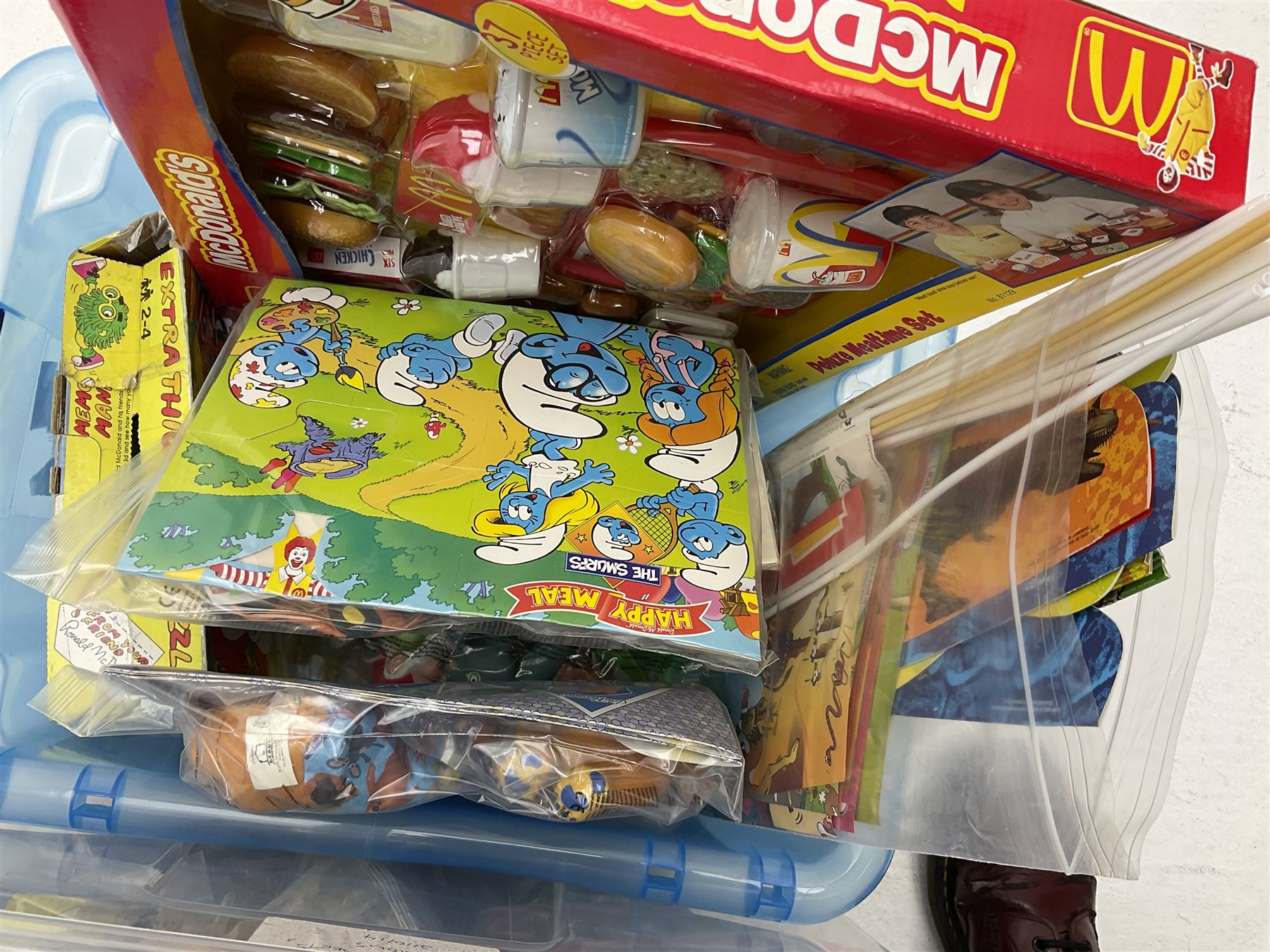 Large quantity of Mcdonalds toys in three boxes