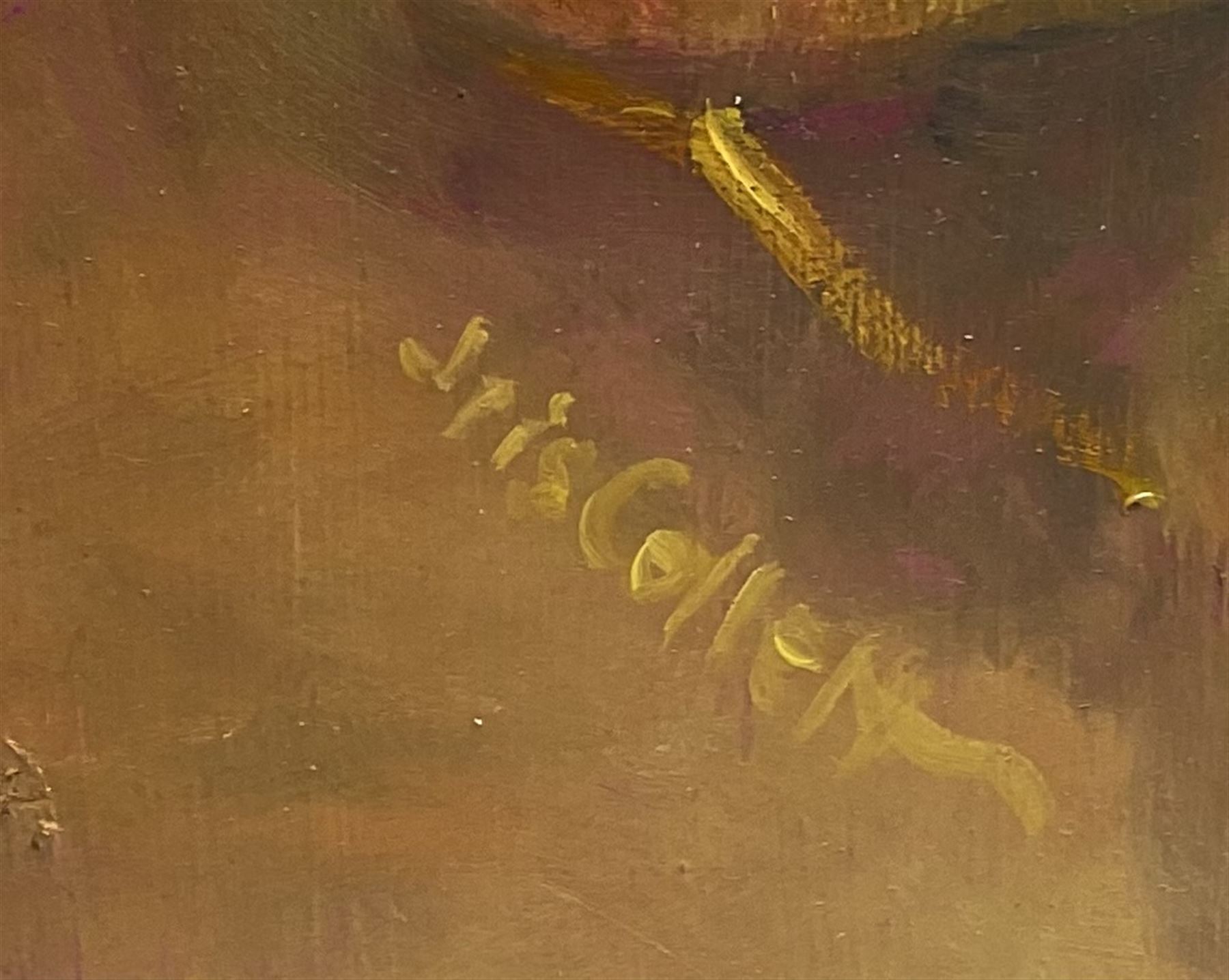 Iris Collett (British 1938-): Christmas Teddy Bears, oil on board signed 44cm x 58cm
Provenance: from the second and final part of the artist's studio sale collection