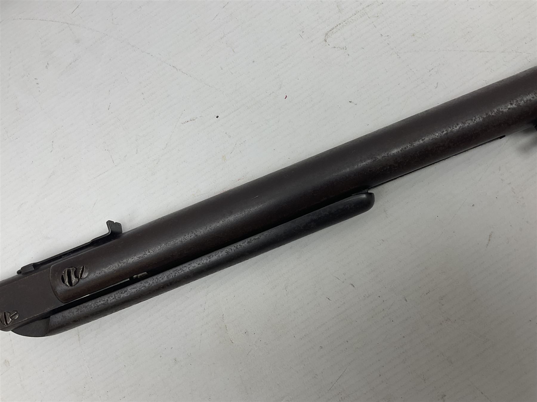 Early 20th  century Diana .177 air rifle with break-barrel action and adjustable trigger, no visible number, L108cm overall  NB: AGE RESTRICTIONS APPLY TO THE PURCHASE OF AIR WEAPONS.