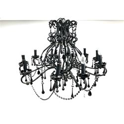 Classical black ten branch chandelier 